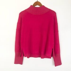 Anthropologie‎ Maeve Womens Sweater Crystal Mock Neck Pullover Pink Size S